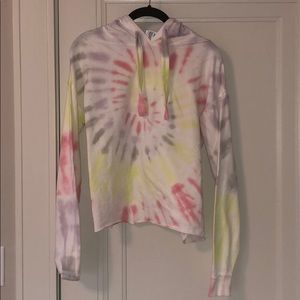 Tilly’s Tie Dye Rainbow Cropped Hoodie
